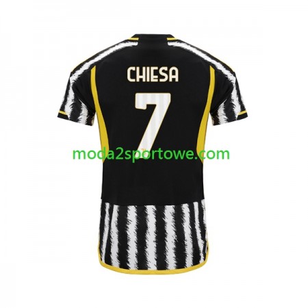 Koszulka Juventus Federico Chiesa 7 Domowe Stroje Piłkarskie 2023/24 Krótki Rękaw